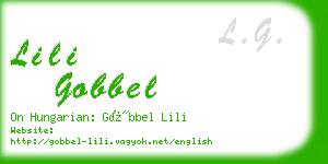 lili gobbel business card